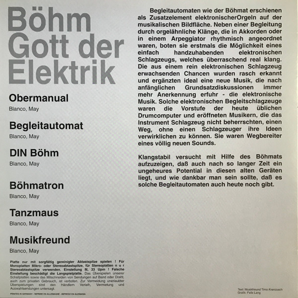 Klangstabil - Böhm Gott Der Elektrik | MHz (MHz01) - 2