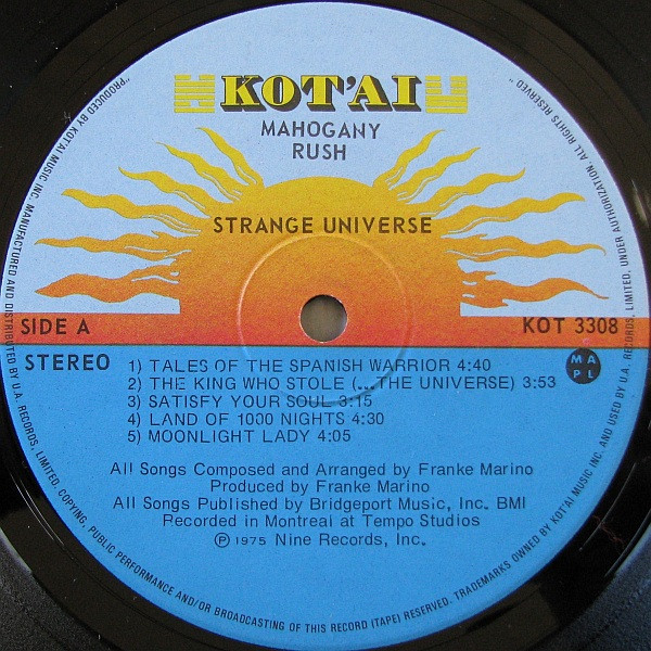 Mahogany Rush - Strange Universe | Kot'Ai (KOT 3308) - 4