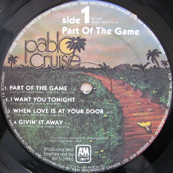 Pablo Cruise - Part Of The Game | A&M Records (SP-3712) - 3 Pablo Cruise - Part Of The Game | A&M Records (SP-3712) - 3
