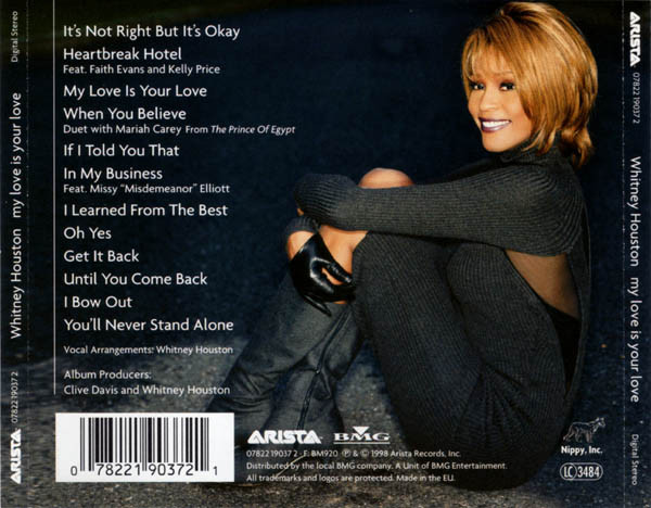 Whitney Houston - My Love Is Your Love | Arista (07822 19037 2)