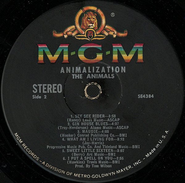 The Animals - Animalization | MGM Records (SE-4384) - 4 The Animals - Animalization | MGM Records (SE-4384) - 4