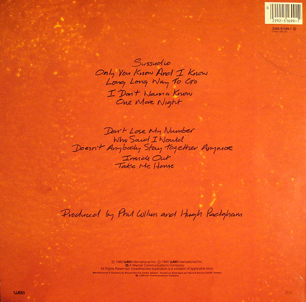 Phil Collins - No Jacket Required | WEA (2292-51699-1) - 2