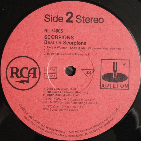 Scorpions - Best Of Scorpions | RCA (NL 74006) - 4 Scorpions - Best Of Scorpions | RCA (NL 74006) - 4