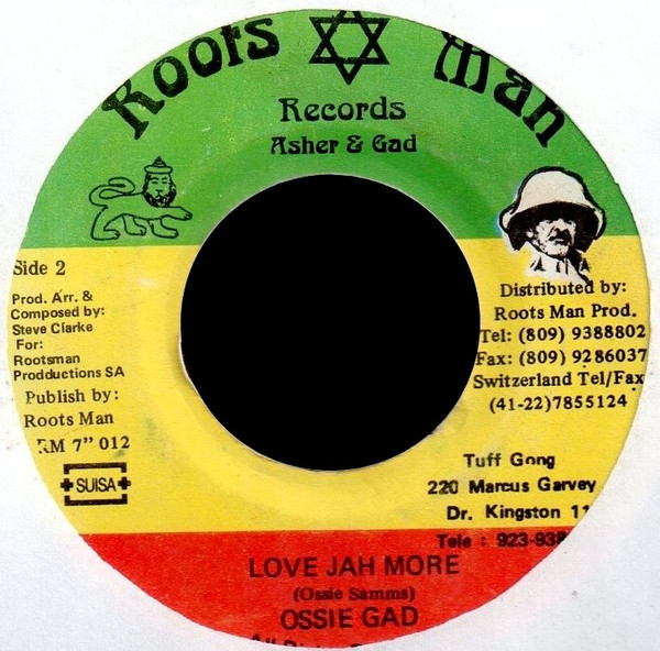 Ossie Gad - Love Jah More | Roots Man Records (RM 7" 012) - main
