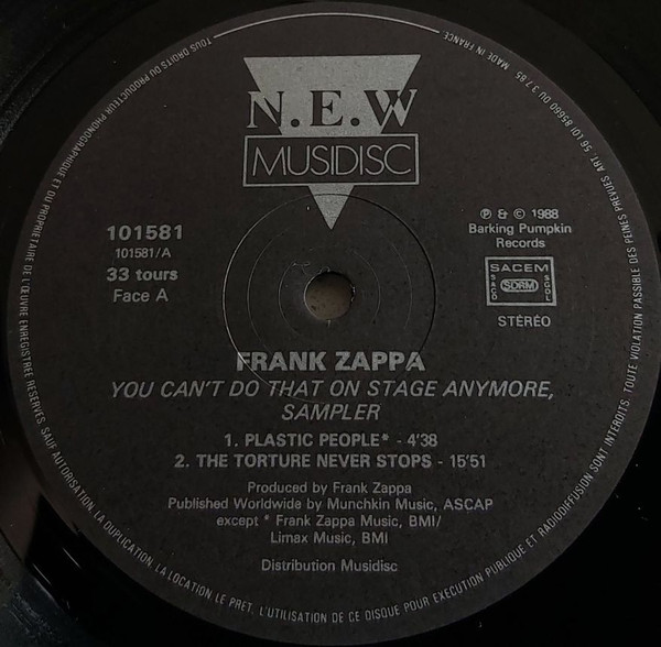 Frank Zappa - You Can't Do That On Stage Anymore (Sampler) | N.E.W Musidisc (101581) - 4 Frank Zappa - You Can't Do That On Stage Anymore (Sampler) | N.E.W Musidisc (101581) - 4