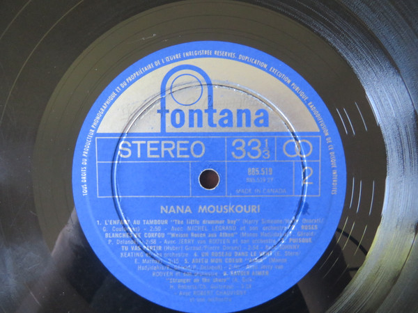 Nana Mouskouri - Nana Mouskouri | Fontana (885.519) - 4 Nana Mouskouri - Nana Mouskouri | Fontana (885.519) - 4