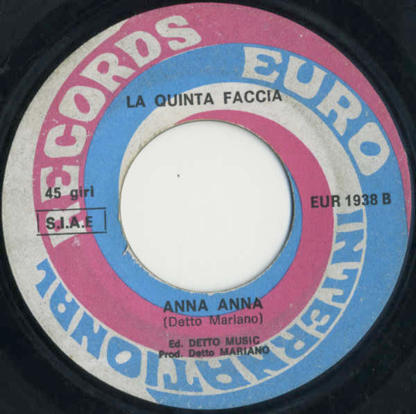 La Quinta Faccia - Tornerò | Euro International Records (EUR 1938) - 4