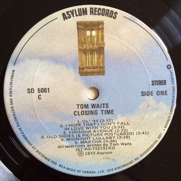Tom Waits - Closing Time | Asylum Records (SD5061) - 3 Tom Waits - Closing Time | Asylum Records (SD5061) - 3