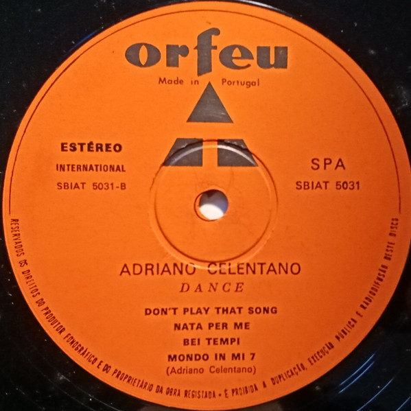 Adriano Celentano - Disco Dance | Orfeu (SBIAT 5031) - 4