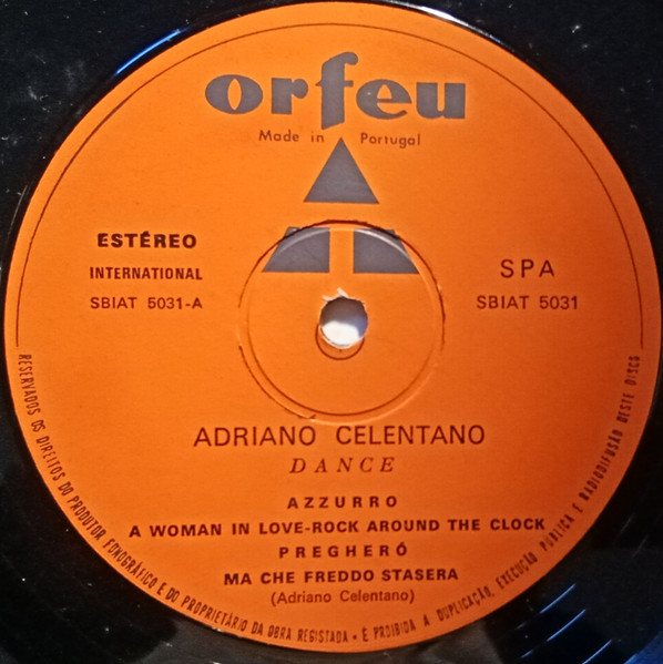 Adriano Celentano - Disco Dance | Orfeu (SBIAT 5031) - 3