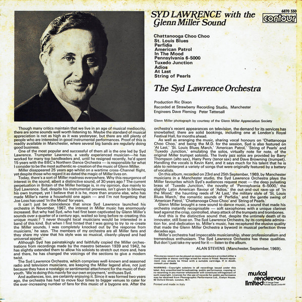 Syd Lawrence And His Orchestra - Syd Lawrence With The Glenn Miller Sound | Contour (6870 550) - 2