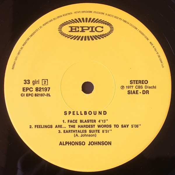 Alphonso Johnson - Spellbound | Epic (EPC 82197) - 4 Alphonso Johnson - Spellbound | Epic (EPC 82197) - 4