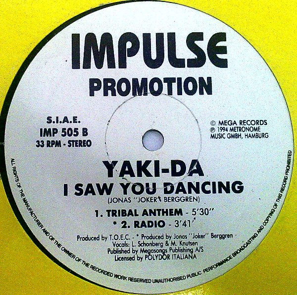 Yaki-Da - I Saw You Dancing | Impulse (IMP 505) - 2