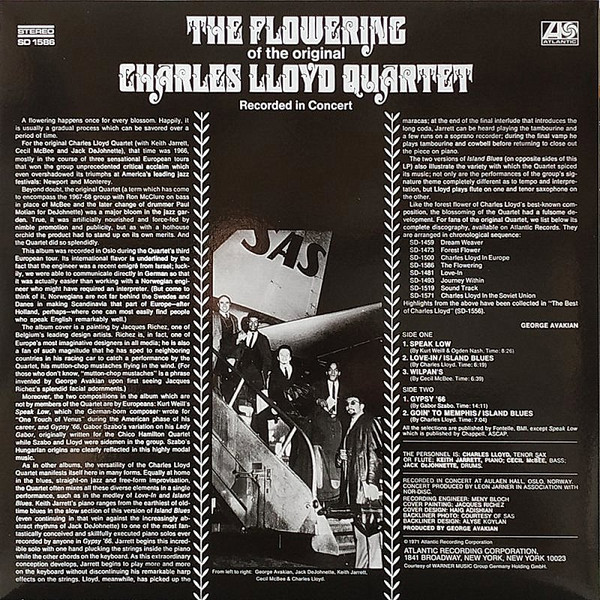 The Charles Lloyd Quartet - The Flowering | Speakers Corner Records (SD 1586) - 3