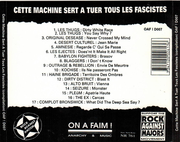 Various - Cette Machine Sert À Tuer Tous Les Fascistes | On A Faim ! (OAF ! D007) - 3