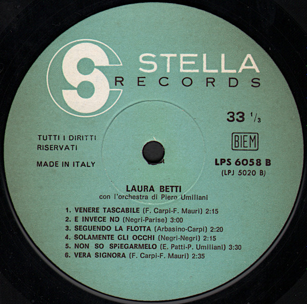 Laura Betti Con Piero Umiliani E La Sua Orchestra - Laura Betti Con L'Orchestra Di Piero Umiliani | Stella Records (LPS 6058) - 4