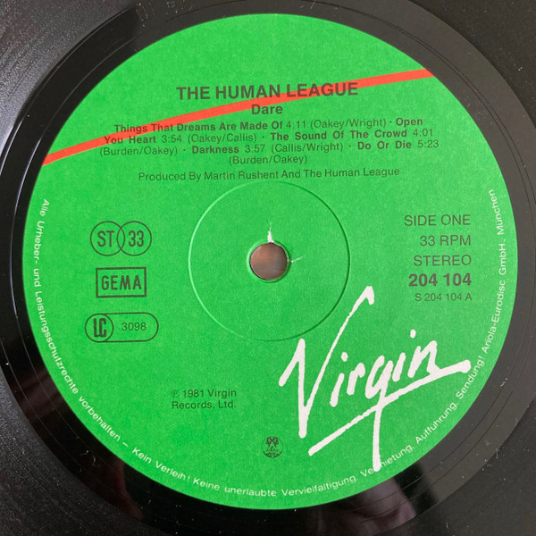 The Human League - Dare! | Virgin (204 104) - 3