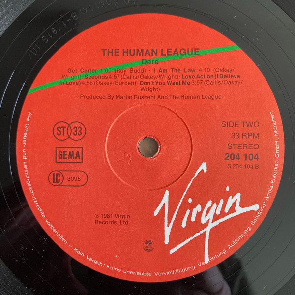 The Human League - Dare! | Virgin (204 104) - 4