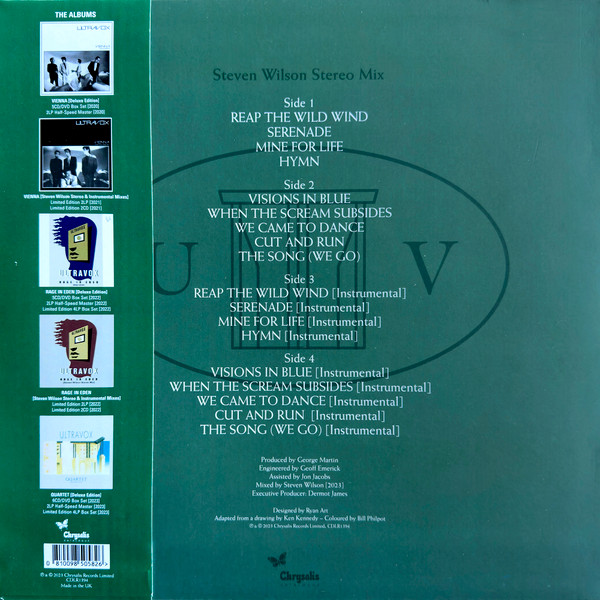 Ultravox - Quartet [Steven Wilson Stereo Mix] | Chrysalis Catalogue (CDLR1394) - 2