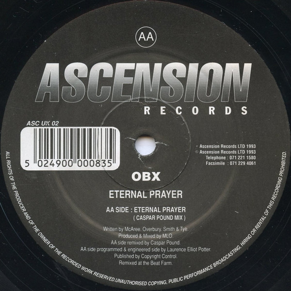 OBX - Eternal Prayer | Ascension Records (ASC UK 02) - 2 OBX - Eternal Prayer | Ascension Records (ASC UK 02) - 2