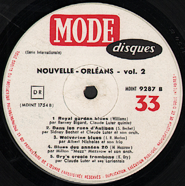 Various - Nouvelle Orléans Vol. 2 | Mode Disques (MDINT 9 287) - 3 Various - Nouvelle Orléans Vol. 2 | Mode Disques (MDINT 9 287) - 3