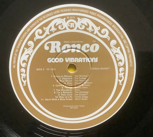 Various - Good Vibrations 22 Original Hits 22 Original Artists | Ronco (RR 2004) - 3