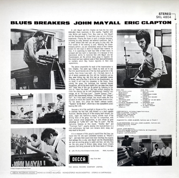 John Mayall With Eric Clapton - Blues Breakers | Decca (SKL 4804) - 2 John Mayall With Eric Clapton - Blues Breakers | Decca (SKL 4804) - 2