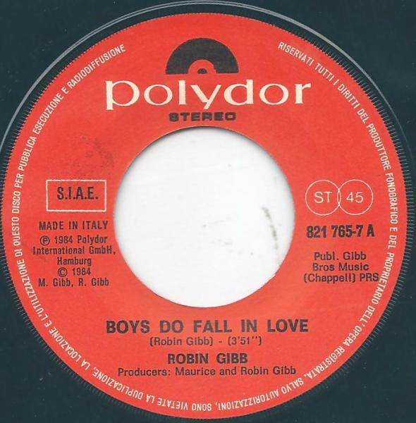 Robin Gibb - Boys Do Fall In Love | Polydor (821 765-7) - 3