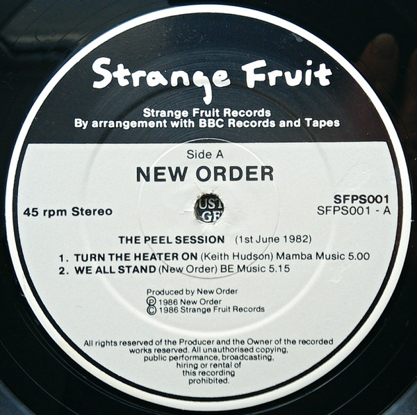 New Order - The Peel Sessions | Strange Fruit (SFPS 001) - 3