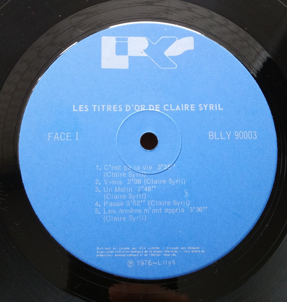 Claire Syril - Les Titres D'or De Claire Syril | Lirys (BLLY-90003) - 3