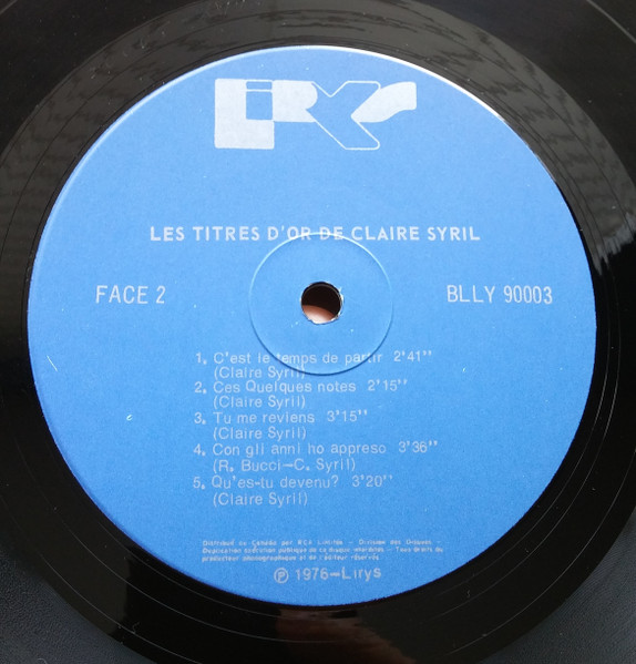 Claire Syril - Les Titres D'or De Claire Syril | Lirys (BLLY-90003) - 4