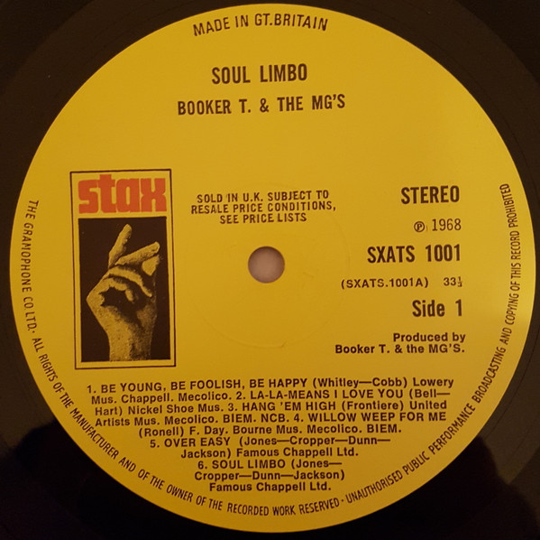 Booker T & The MG's - Soul Limbo | Stax (SXATS 1001) - 3 Booker T & The MG's - Soul Limbo | Stax (SXATS 1001) - 3