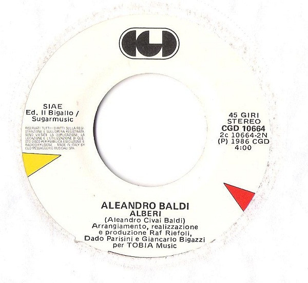 Aleandro Baldi - La Nave Va | CGD (CGD 10664) - 4