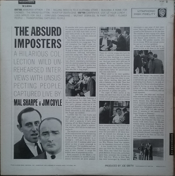 Coyle & Sharpe - The Absurd Imposters | Warner Bros. Records (W1494 (8757)) - 2