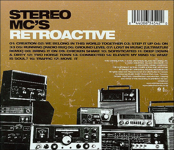 Stereo MC's - Retroactive | Island Records (CIDX 8125) - 2