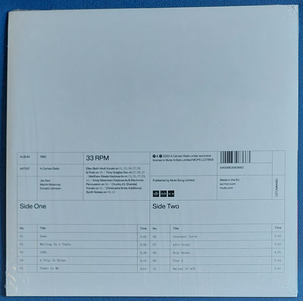 A Certain Ratio - 1982 | Mute (LSTUMM480) - 3