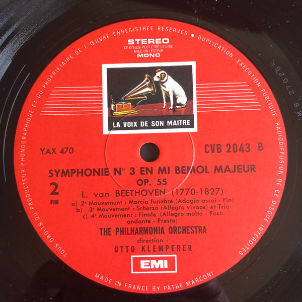 Ludwig Van Beethoven , Otto Klemperer , Philharmonia Orchestra - Symphonie N°3 | La Voix De Son Maître (CVB 2043) - 4