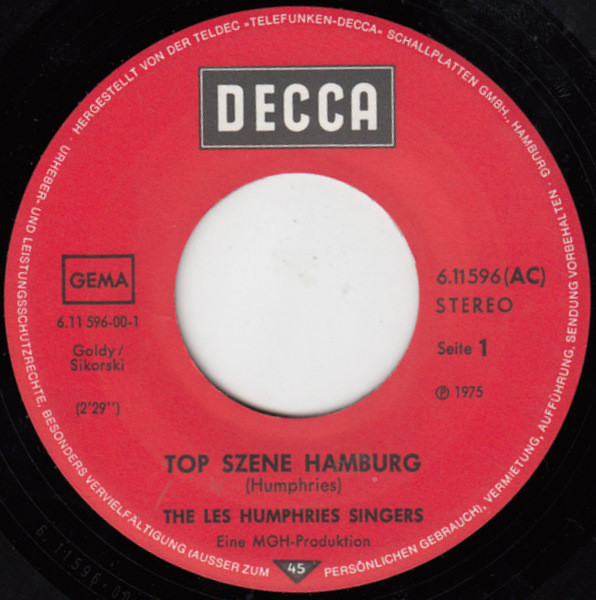 Les Humphries Singers - Top Szene Hamburg | Decca (6.11 596) - 3