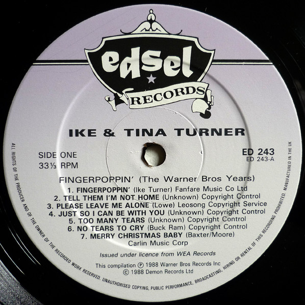 Ike & Tina Turner - Fingerpoppin'... The Warner Brothers Years | Edsel Records (ED 243) - 3