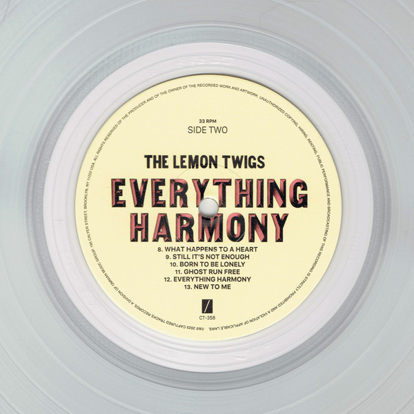 The Lemon Twigs - Everything Harmony | Captured Tracks (CT-358) - 2