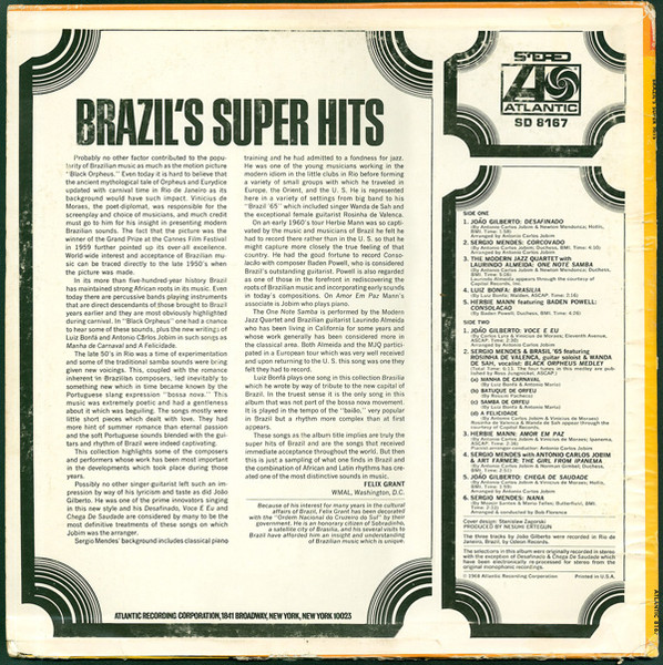 Various - Brazil's Super Hits | Atlantic (SD 8167) - 2 Various - Brazil's Super Hits | Atlantic (SD 8167) - 2