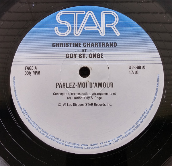 Christine Chartrand Et Guy St-Onge - Parlez-Moi D'Amour | Les Disques Star Records (STR-8016) - 3 Christine Chartrand Et Guy St-Onge - Parlez-Moi D'Amour | Les Disques Star Records (STR-8016) - 3