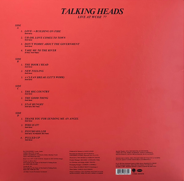 Talking Heads - Live At WCOZ 77 (2LP - RSD2024 - Limited Special Edition) [Vinyl] | Rhino Records (R1 726102) - 2