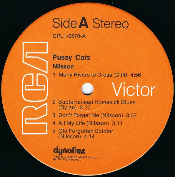 Harry Nilsson - Pussy Cats | RCA Victor (CPL1-0570) - 3