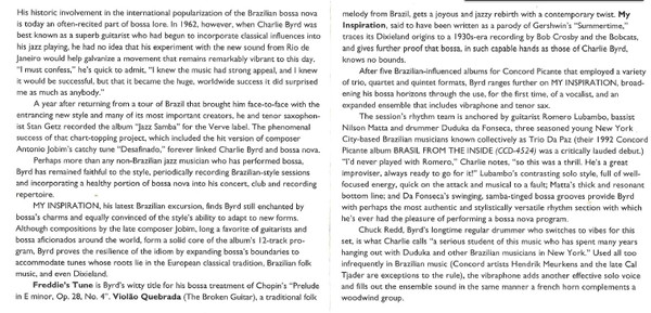 Charlie Byrd - My Inspiration (Music Of Brazil) | Concord Picante (CCD-4850-2) - 3