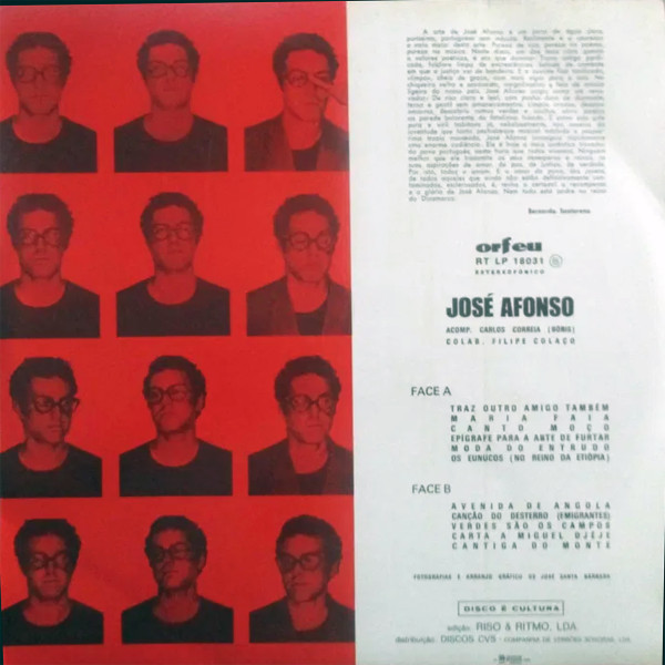 José Afonso - Traz Outro Amigo Também | Orfeu (RT LP 18031) - 2