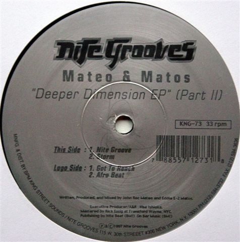 Mateo & Matos - Deeper Dimensions EP (Part II) | Nite Grooves (KNG-73)
