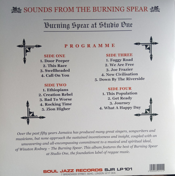 Burning Spear - Sounds From The Burning Spear | Soul Jazz Records (SJR LP101) - 2