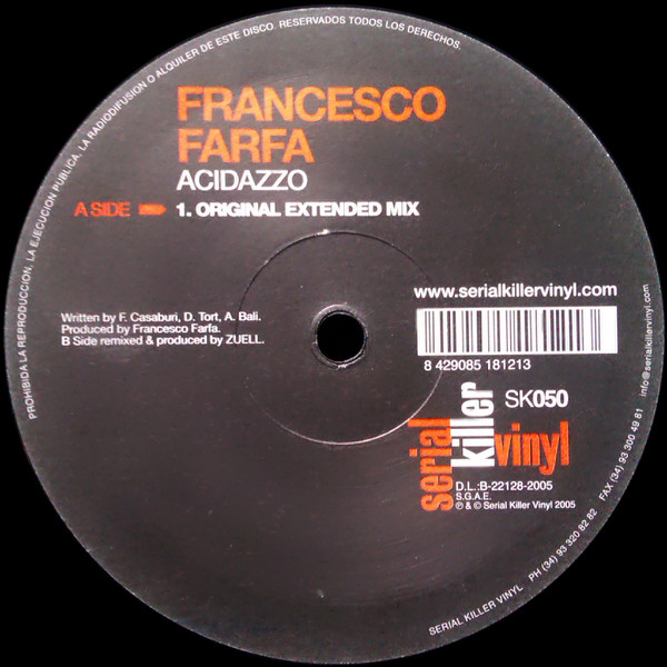 Francesco Farfa - Acidazzo | Serial Killer Vinyl (SK-050) - main