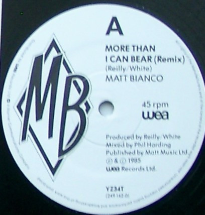 Matt Bianco - More Than I Can Bear (Remix) | WEA (YZ34T)
